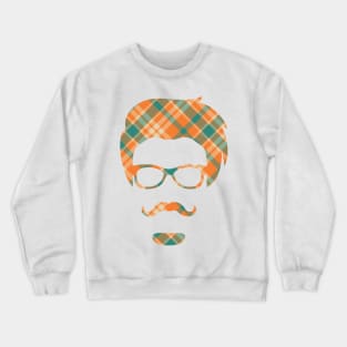 Plaid Head Silhouette Crewneck Sweatshirt